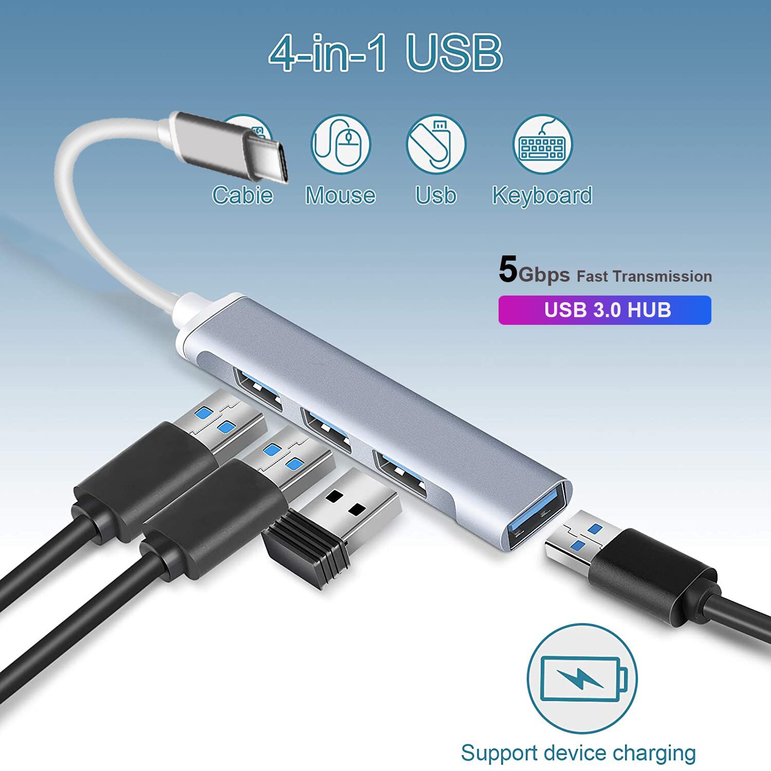 USB Typ C Hub Typ-C Zu HDMI 4K VGA Adapter RJ45 Lan Ethernet SD TF USB-C 3,0 Rollenmaschinenlinie Typc 3,5mm Jack Audio- Video für MacBook Profi OTG: 4 in 1