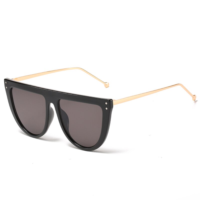 Eendelige wandelzonnebril heren merk oversized zonnebril voor dames zonnebril metaal  uv400 spiegels: 11-wm2082-c1