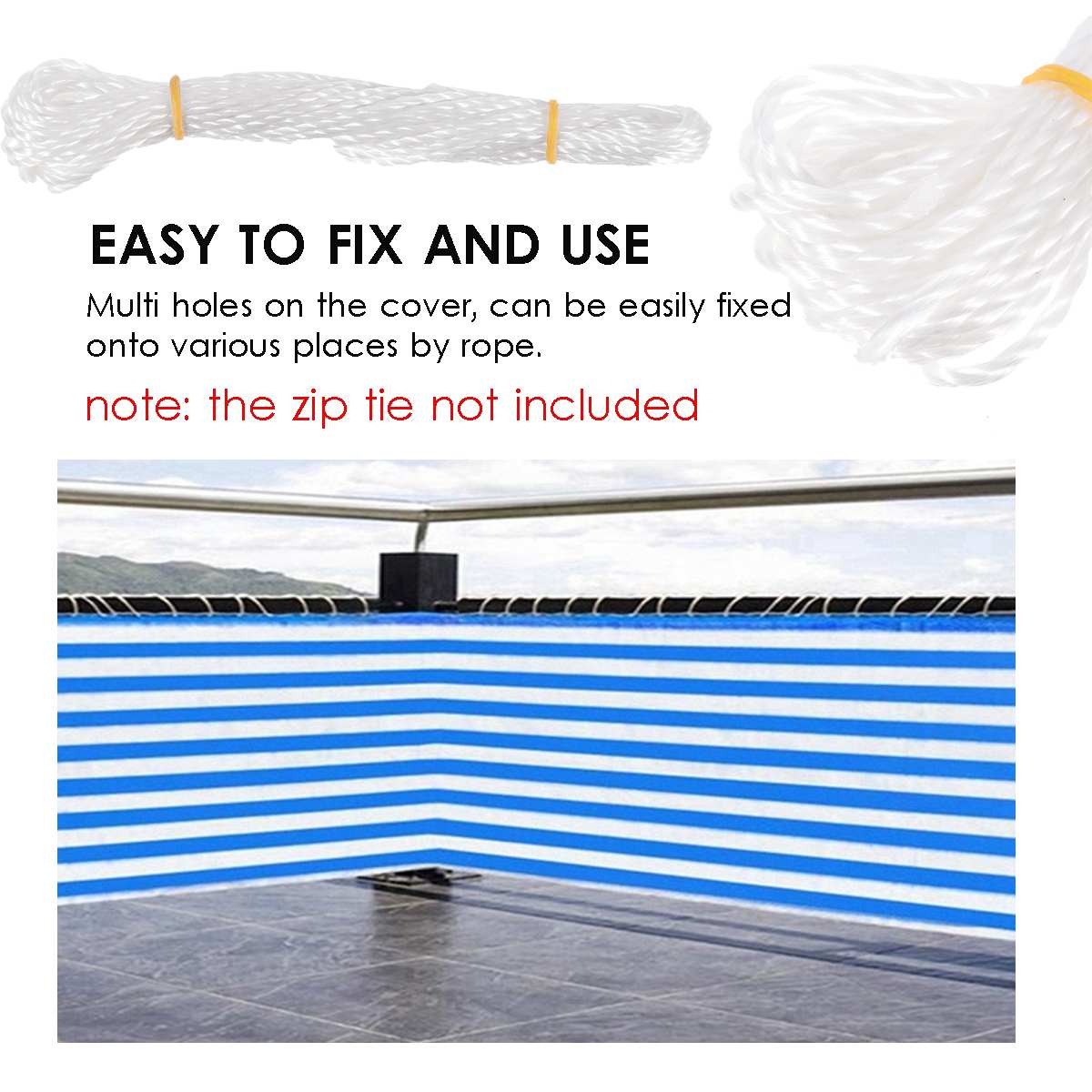 Balcony Cloth Cover Anti UV Privacy Screen Fence Sunshade Garden Fence Gardening Balcony Sun Shade Sail Awning Canopy