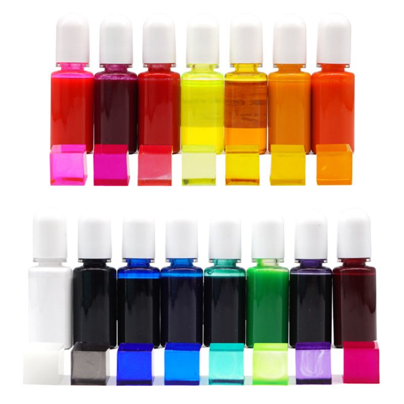 15 Colors Epoxy Pigment UV Resin Coloring Dye Liquid Colorant Glitter Fillings Q9QC
