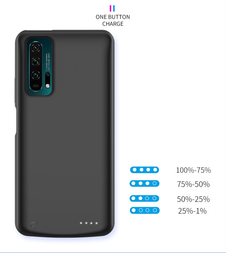 Siliconen Schokbestendig Power Case Voor Huawei Honor 20 20S Pack Backup Battery Charge Case Voor Honor 20 Pro Opladen back Cover