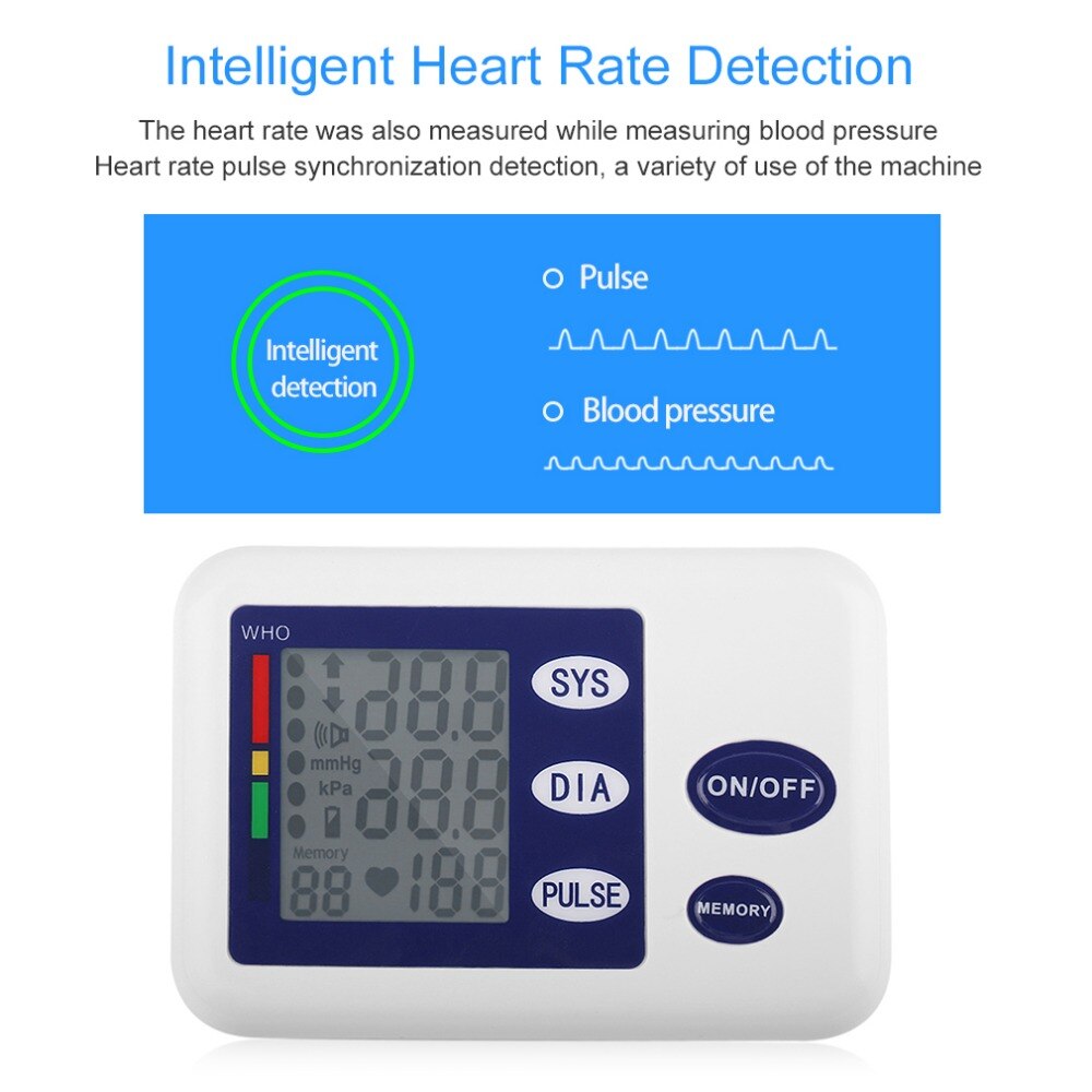 Arm Bloeddrukmeter Pulse Monitor gezondheidszorg Monitoren Digitale Bovenste Draagbare Bloeddrukmeter Meter Bloeddrukmeter