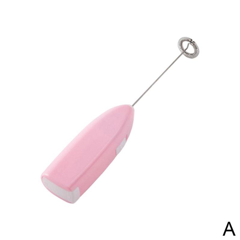 1pc Milk Drink Coffee Whisk Mixer Electric Egg Beater Tool Mini Handle Kitchen Practical Cooking Foamer Frother Stirrer V7H2: Red