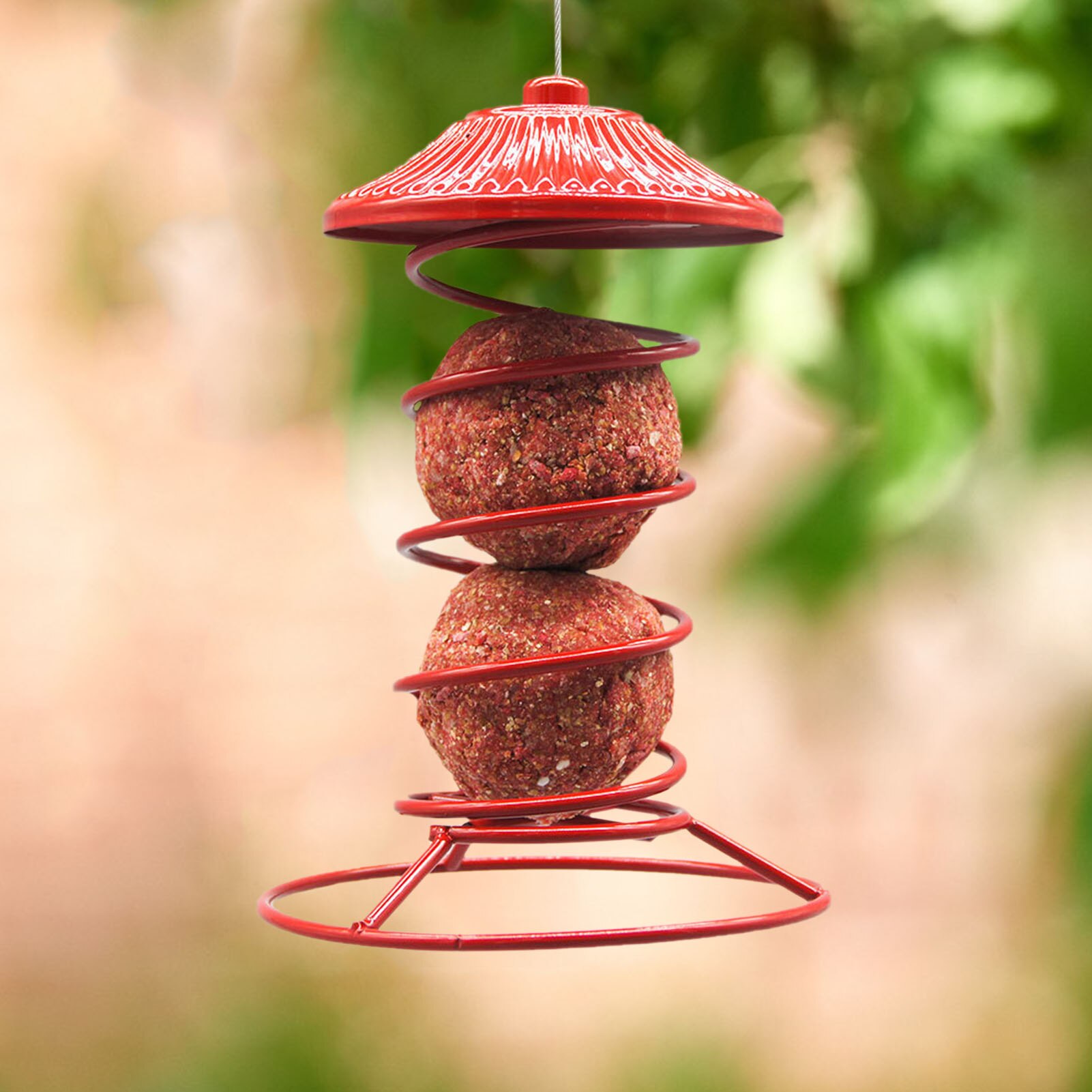 Wild Bird Feeder Hanging Automatic Bird Feeder Outdoor Easy To Carry Pet Fat Ball Bird Feeders Bird Dry Food