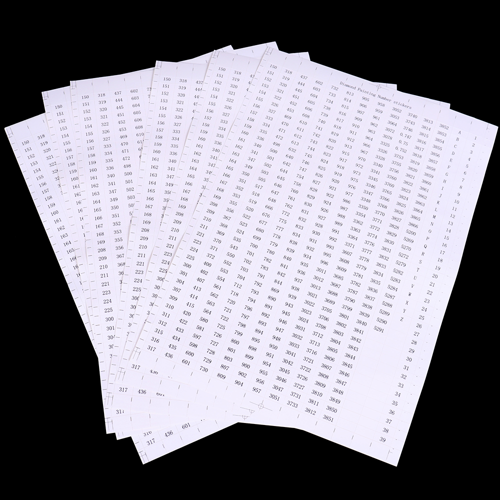 Diamond Painting Label Stickers Diamond Painting Accessory Embroidery Tools Storage Box /Bottle 447 DMC Number Label Sticker: 1pcs / Black