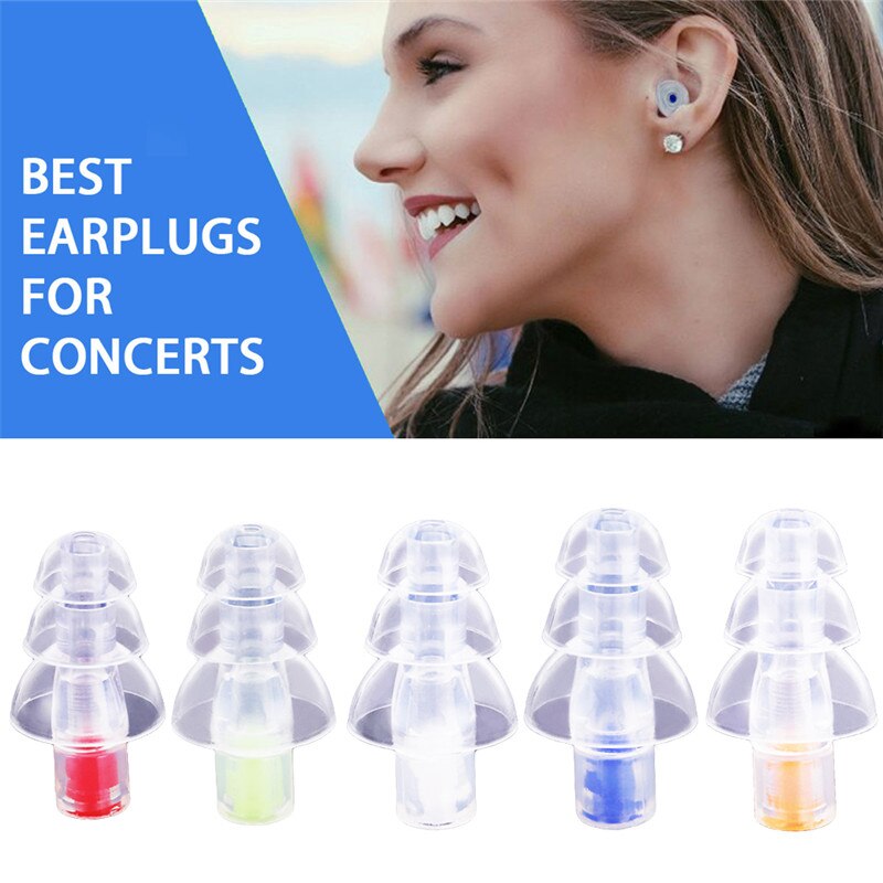 Auricular de silicona con filtro para músicos, tapones para los oídos con reducción de ruido, cancelación de ruido, protección auditiva, reutilizable, cuidado del sueño, 27db