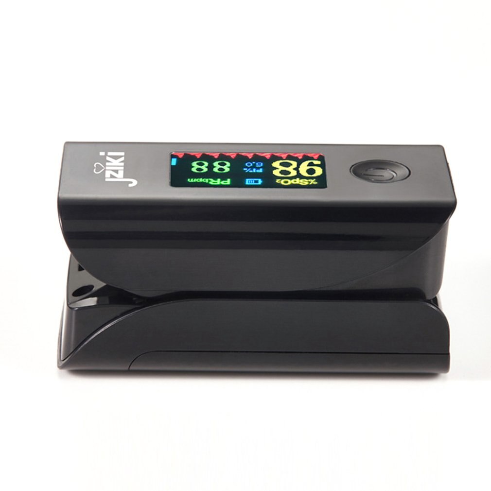 Pulse Monitoring Blood Oxygen Saturation Monitor Finger Clip Oximeter LCD Screen Digital Display Health Test Household Oximeter