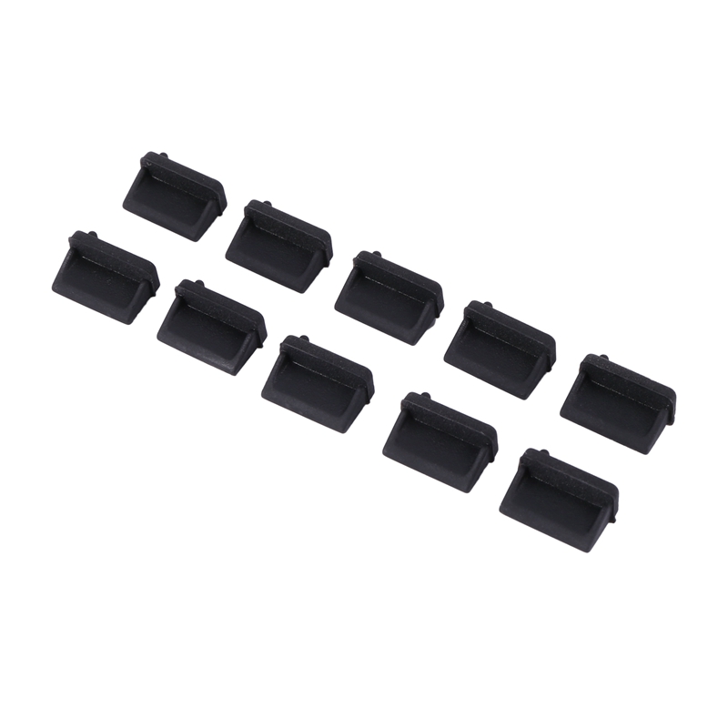 20 stück silikon-usb-anschlussstopfen, staubdichte schutzkappen, schwarz