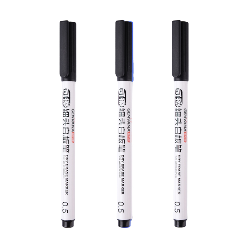 Droog uitwisbare whiteboard-markers - fijne punt 0,5 mm fijne punt, uitwisbare pennen voor kinderen, leraren, kantoor, whiteboard (zwart/rood/blauw): YELLOW