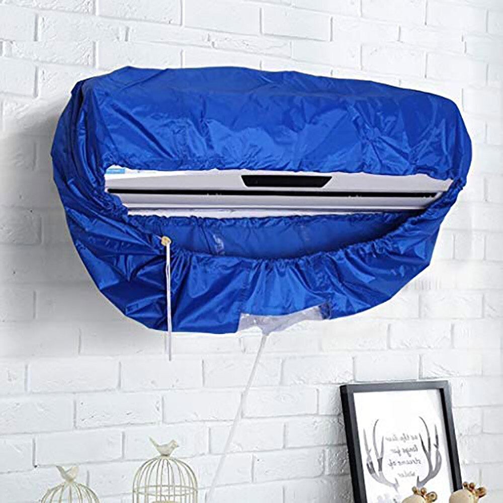 Blauwe Muur Gemonteerde Airconditioning Reinigen Zak Split Airconditioner Schoonmaken Wassen Cover Waterdicht Protector