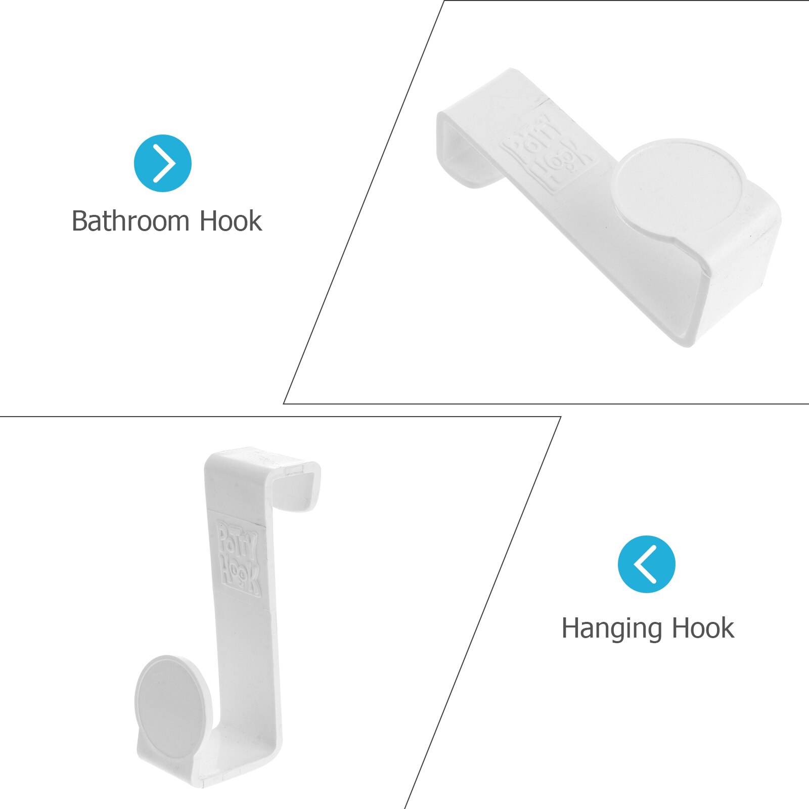 2 Stuks Plastic Potje Haken Multi-Gebruik Haak Wc Tank Haken Badkamer Potje Haken