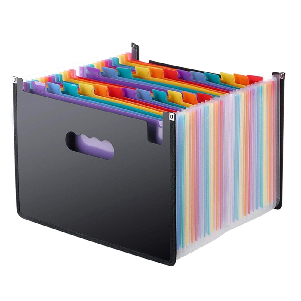 13/24 Layers Pockets Expanding File Folder Works Accordion Office A4 Document Organizer GT66