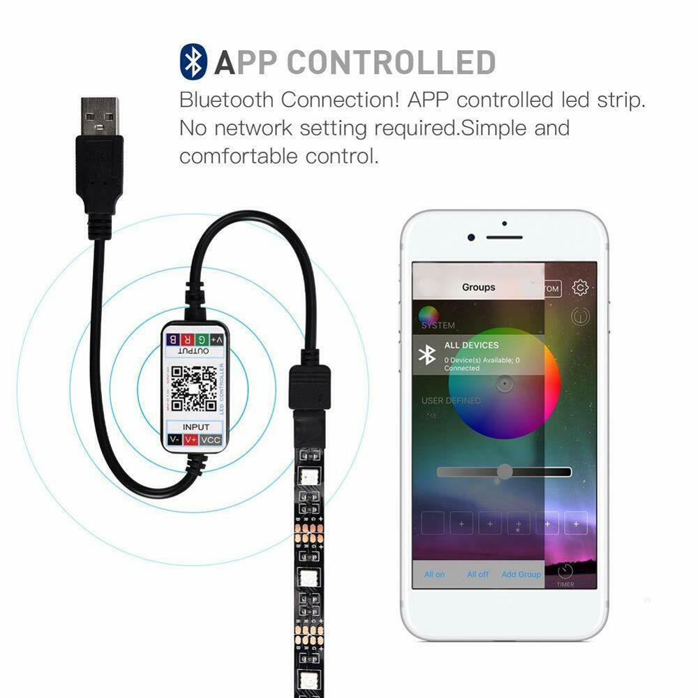 Bluetooth 4.0 USB Controller DC 5V RF IR music Remote control Dimmer Mini LED Controller For SMD 3528 5050 2835 RGB Led Strips