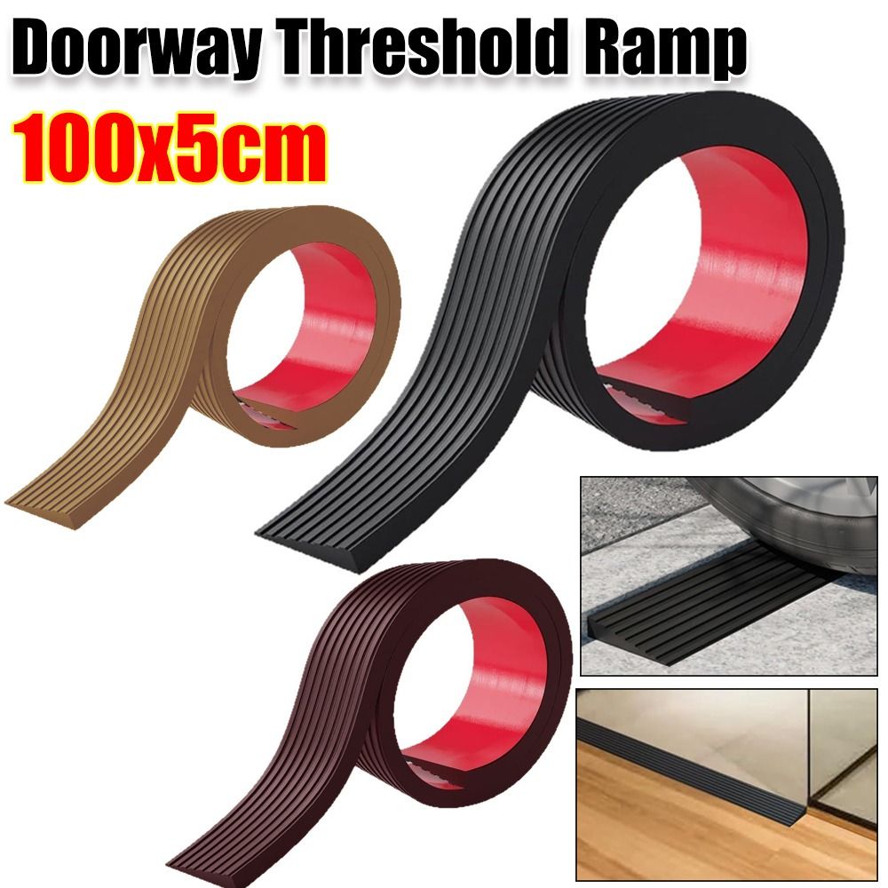 1M Deuropening Drempel Oprit PVC slijtvaste Rubberen Oprit zelfklevende Gestreepte Trap Anti Slip Tape