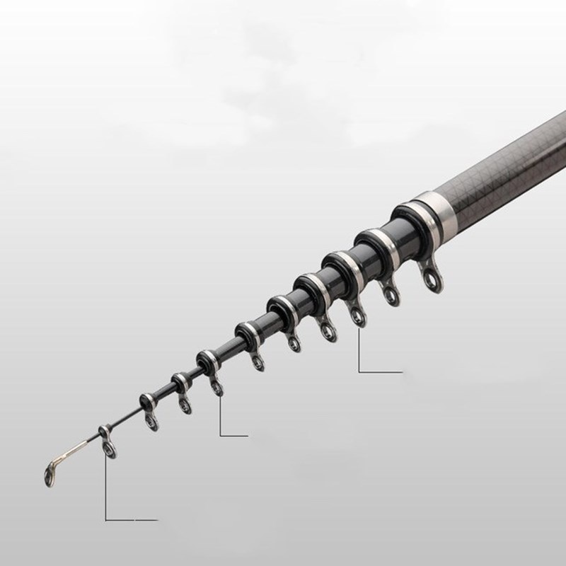 Portable Rock Fishing Rod Telescopic Carbon Fiber Spinning Pole 3.6M4.5M5.4M6.3M For Surf