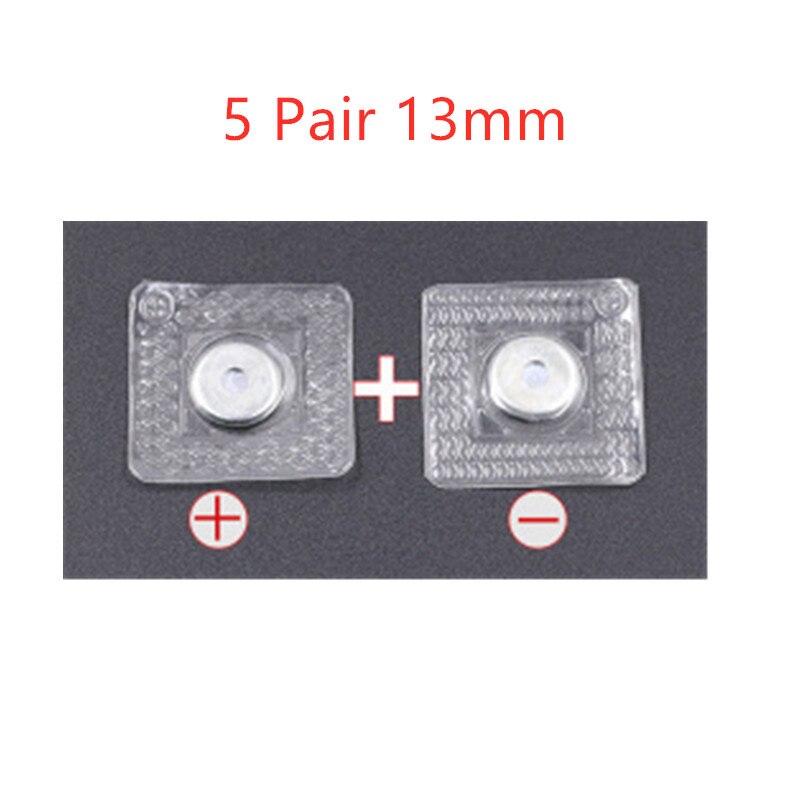 13*2mm Invisible Hidden Metal Magnetic Button Snap Magnet Fasten Handbag Cloth Clasp DIY Sewing Tools Magnetic Button Snaps: 5 Pair 13mm