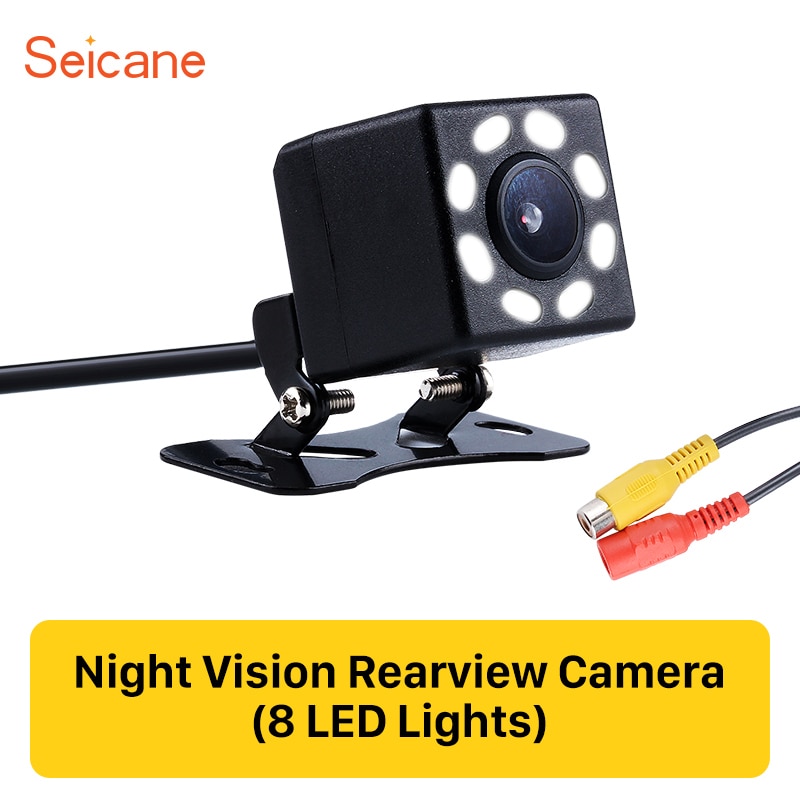 Seicane 8 LED Display Plastic 648*488 pixels wire HD Car Rearview Camera Reverse Parking Backup Monitor Kit CCD CMOS