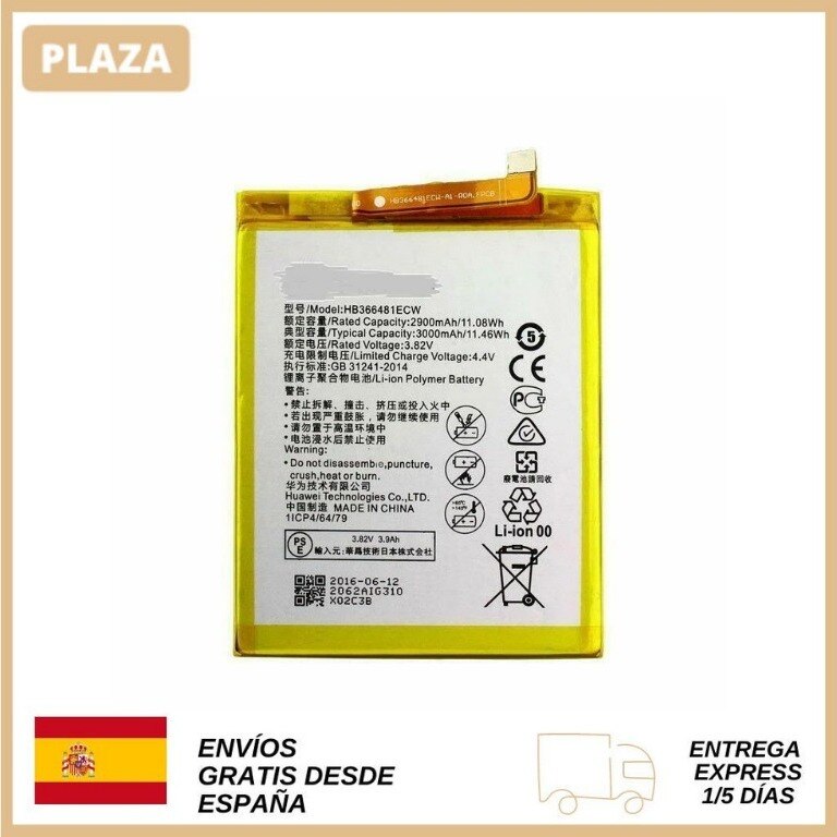 Bateria Originele Huawey P20 Lite Ane-l21 Ref HB366481ECW 2900Mah Envio Gratis