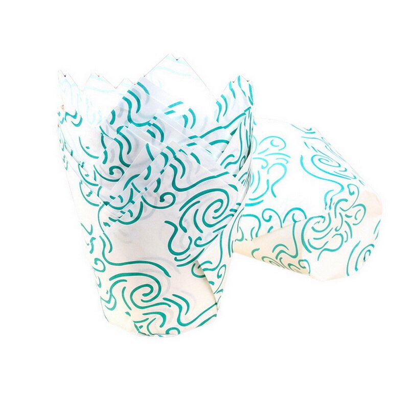 Tulip Cupcake Paper Cupcake Liners Quick Release Muffin Cups for Baking Paper Cake Cups Proveided Tulip Shape Cupcake Tools: 11