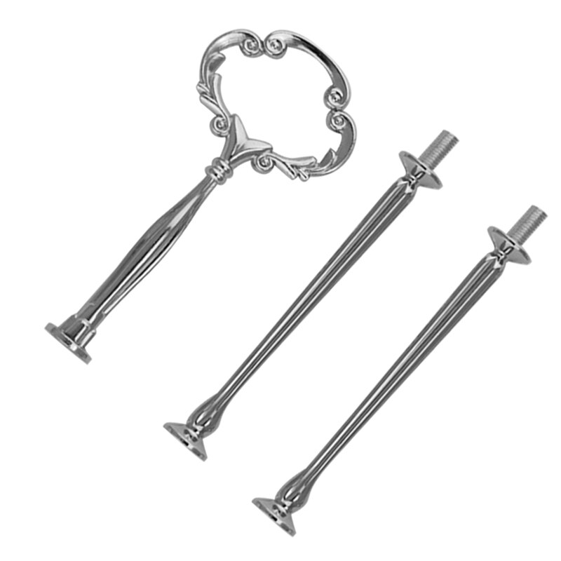 3 Tier Golden Cake Stand(5 SETS) Holder,Crown & 5Set 2 3 Tier Cake Plate Stand Heavy Metal Center