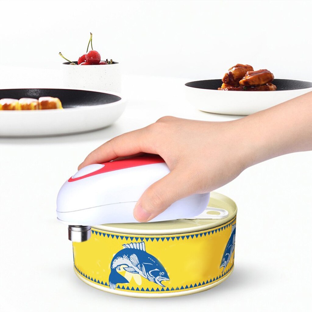 Handy Automatic One Touch Electric Can Opener No Sharp Edge Battery Powered