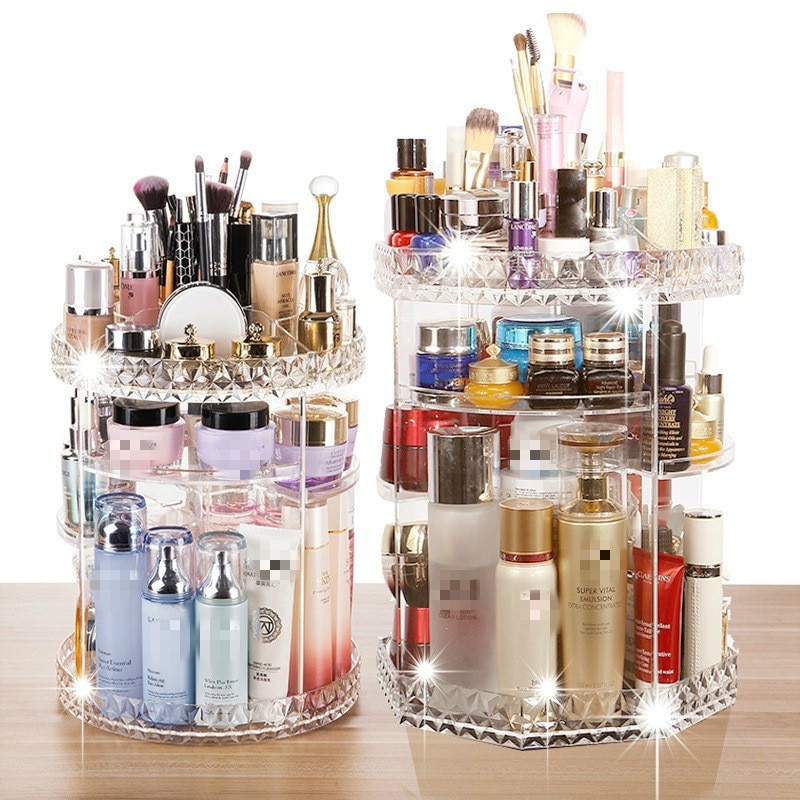 360 Roterende Acryl Cosmetische Make-Up Organizer Diy Afneembare Rangement Maquillage Verstelbare Make Storage Houder Rack