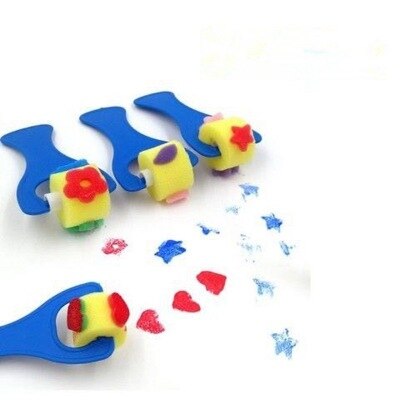 FAI DA TE Rullo di Vernice Pennello Manico In Plastica pennello Spugna Kid Art Star Craft Strumento di Pittura Precoce Educazione Giocattolo di Disegno Per I bambini regalo: Oro