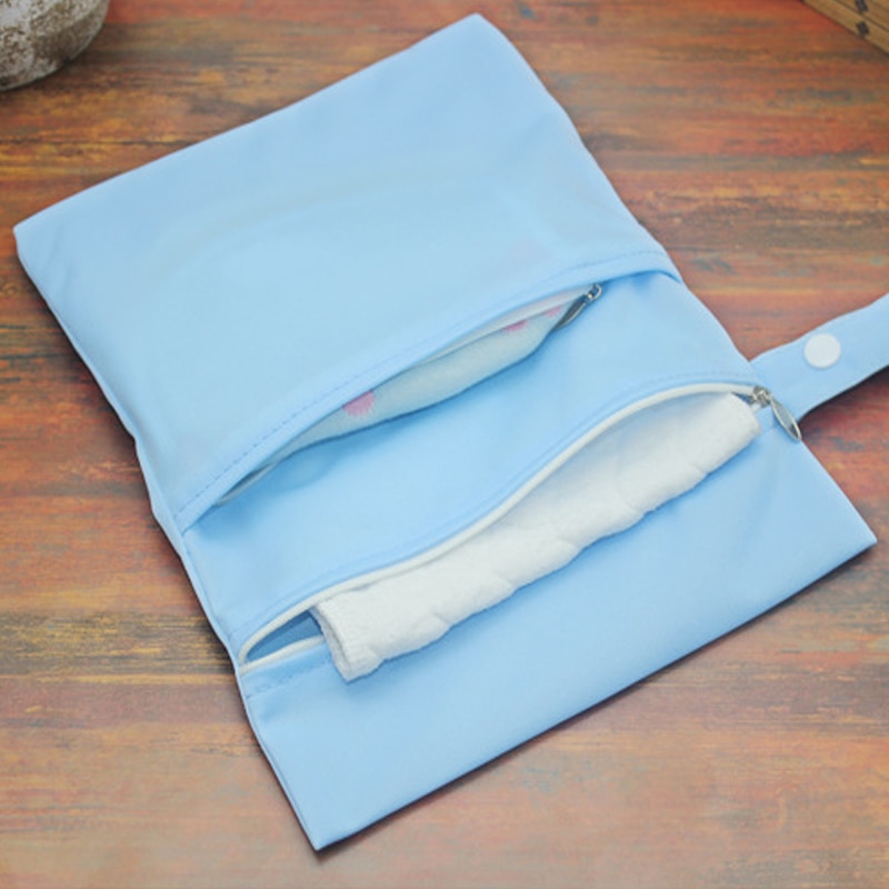 Bolsas de pañal reutilizable para bebés con cremallera doble bolsa húmeda/seca impermeable cochecito de pañales de tela húmeda colgando bolsa de neopreno de cubierta de pañal exterior