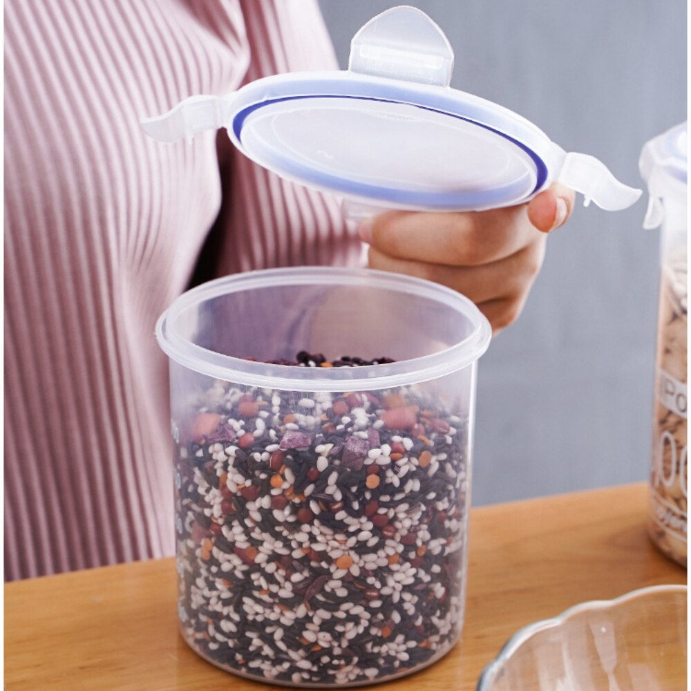 1500ml Plastic Kitchen Storage Containers Fridge Small Containers with Lids Kitchen Items Jars Food Storage Dampproof Sealed