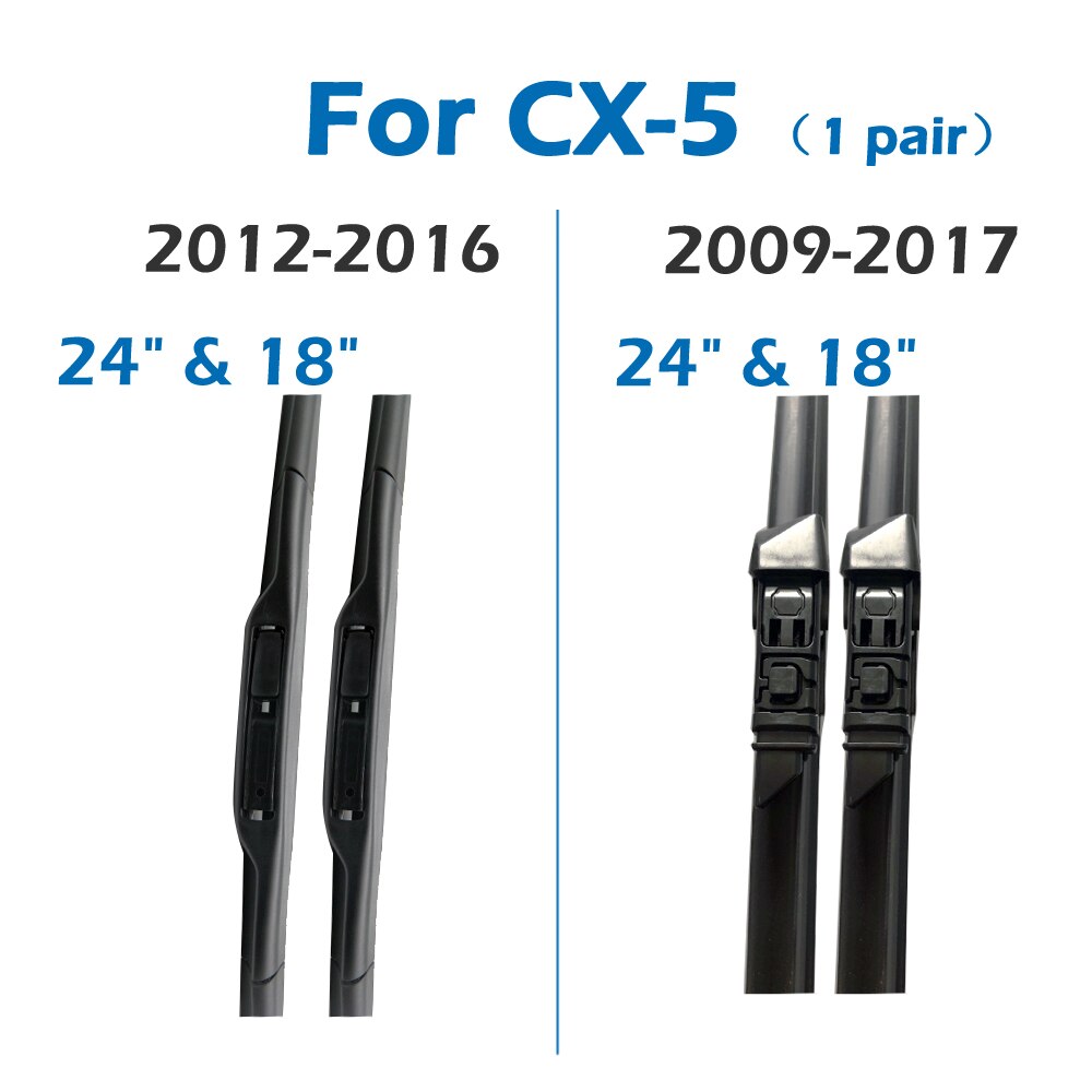 Midoon Ruitenwissers Voor Mazda CX-5 CX5 Fit Haak Armen/Drukknop Arm