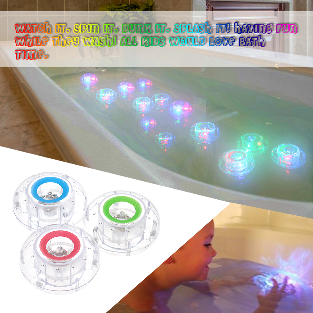 Nova Impressionante Flutuante Underwater LED Disco Brilho Luz Mostrar Natação Lâmpada Piscina Spa Banheira de Água Quente Design Avançado