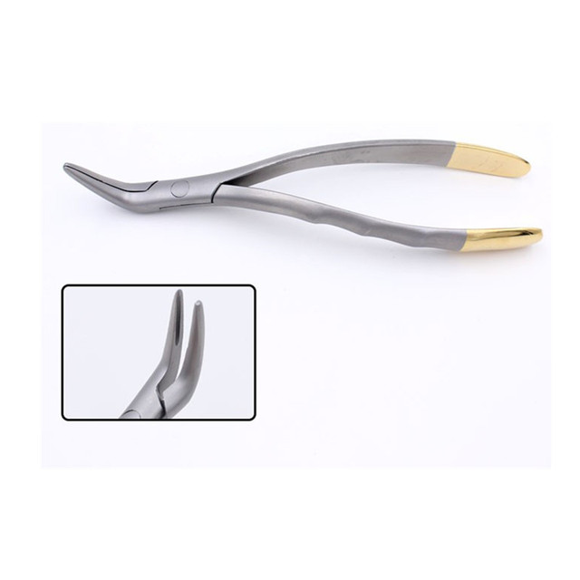 Dental Root Fragment Minimally Invasive Tooth Extraction Forcep Tooth Pliers Dental Instrument Curved Maxillary Mandibular Teeth: universal