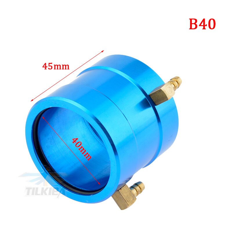 Barca del Rc CNC Marine Giacca di Raffreddamento ad Acqua Del Motore Watercool Giacca per B20/B28/B36/B40 ID 20/28/29/36/40 millimetri Barca del RC Motore Brushless: B40 Blue 4045