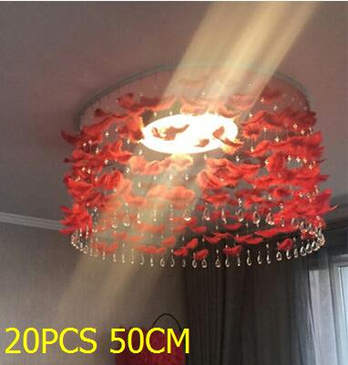 Rideau de séparation en perles de cristal, produit fini, rideau de décoration pour l'entrée, rideau en plumes de perles: 20pcs 50cm