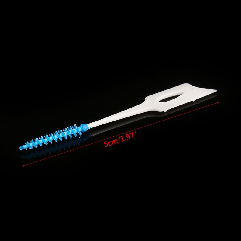 Neue 80Stck Weiche Kunststoff Massage Zahnfleisch Zahnfleisch Interdentalbürste Massage Zahnstocher Zahnbürste Zahnseide Zahn Flosser wählen Zahn