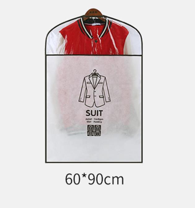 Tøjpose kjoleposer støvdæksel klar opbevaring vandtæt frakke fuld længde lynlås skab: Beige / 60 x 90cm
