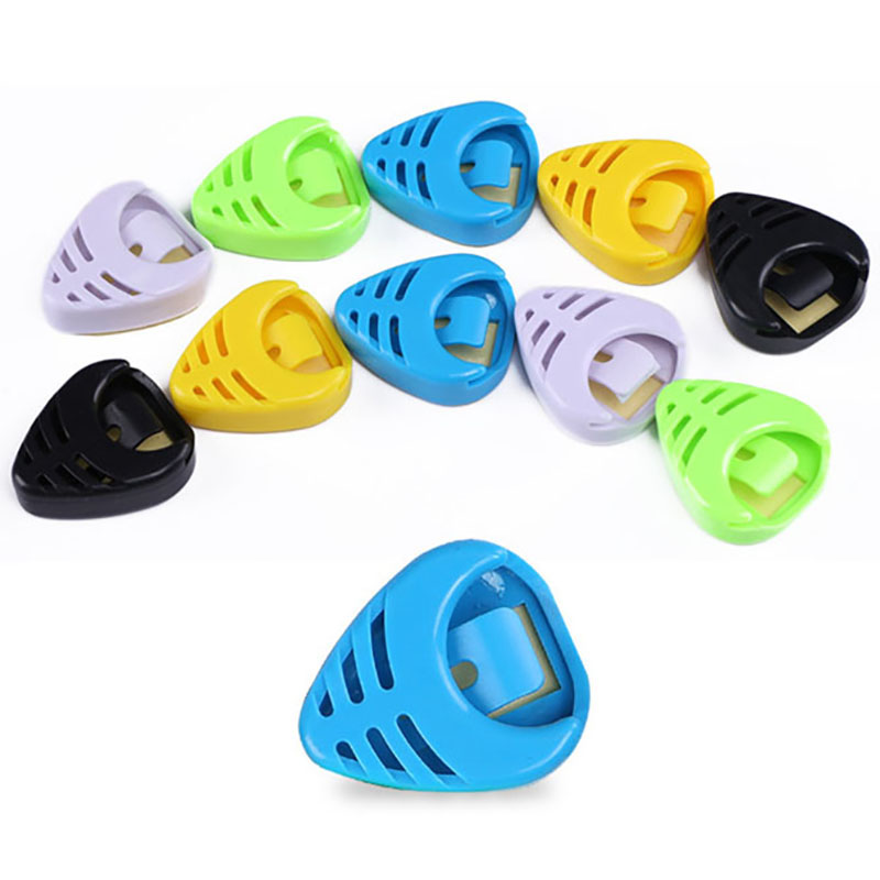 10PCS Guitar Picks Box Durable Plastic Plectrum Case Celluloid Mediator Holders Bass Acoustic Guitar Electric Guitar Accessories