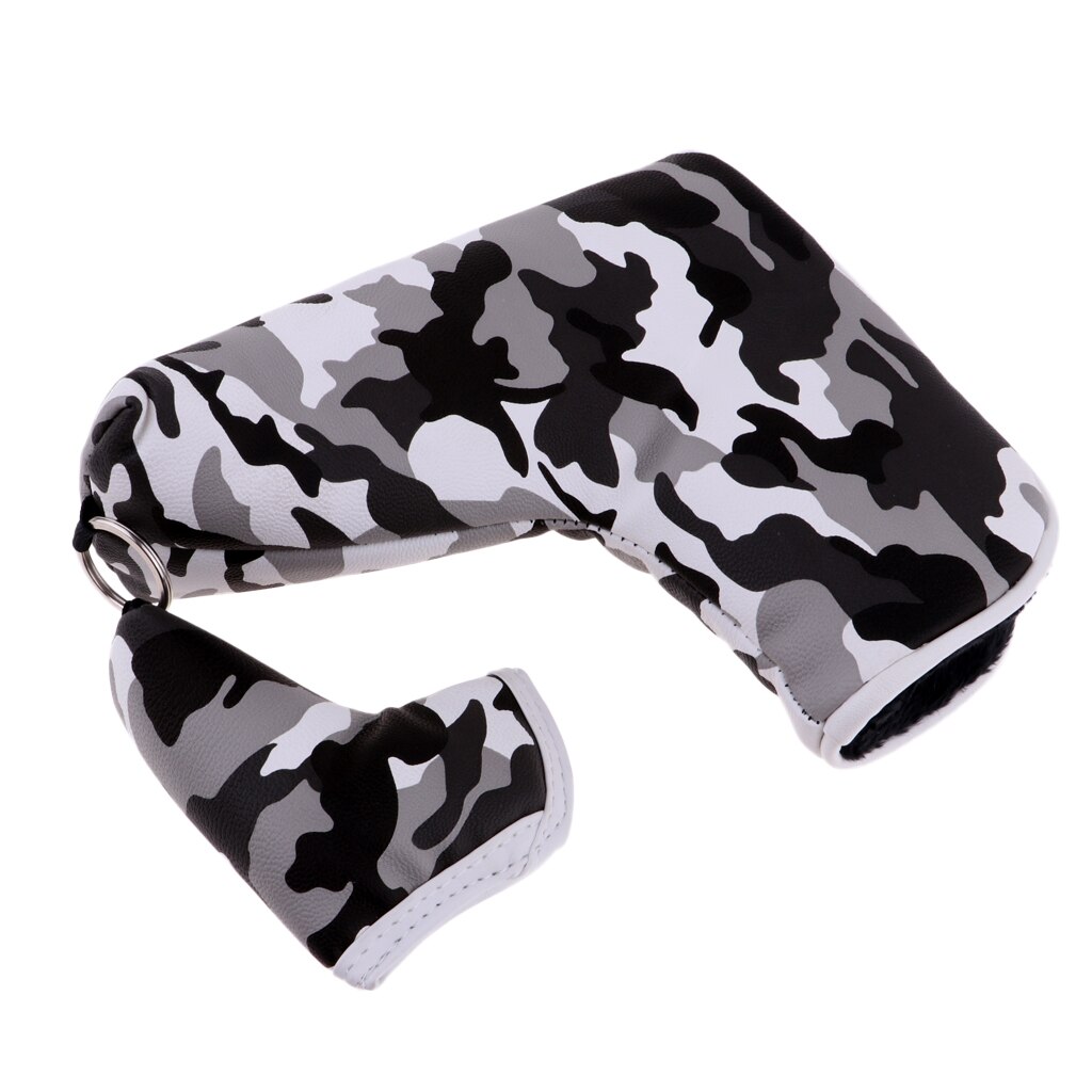 Compact Golf Blade Putter Head Sleeve Camouflage Pattern Headcover Protection