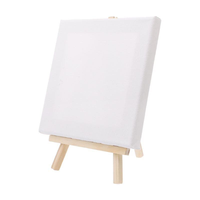 Mini lienzo y caballete de madera Natural para arte, pintura, dibujo, artesanía, suministros de boda,: 15x15