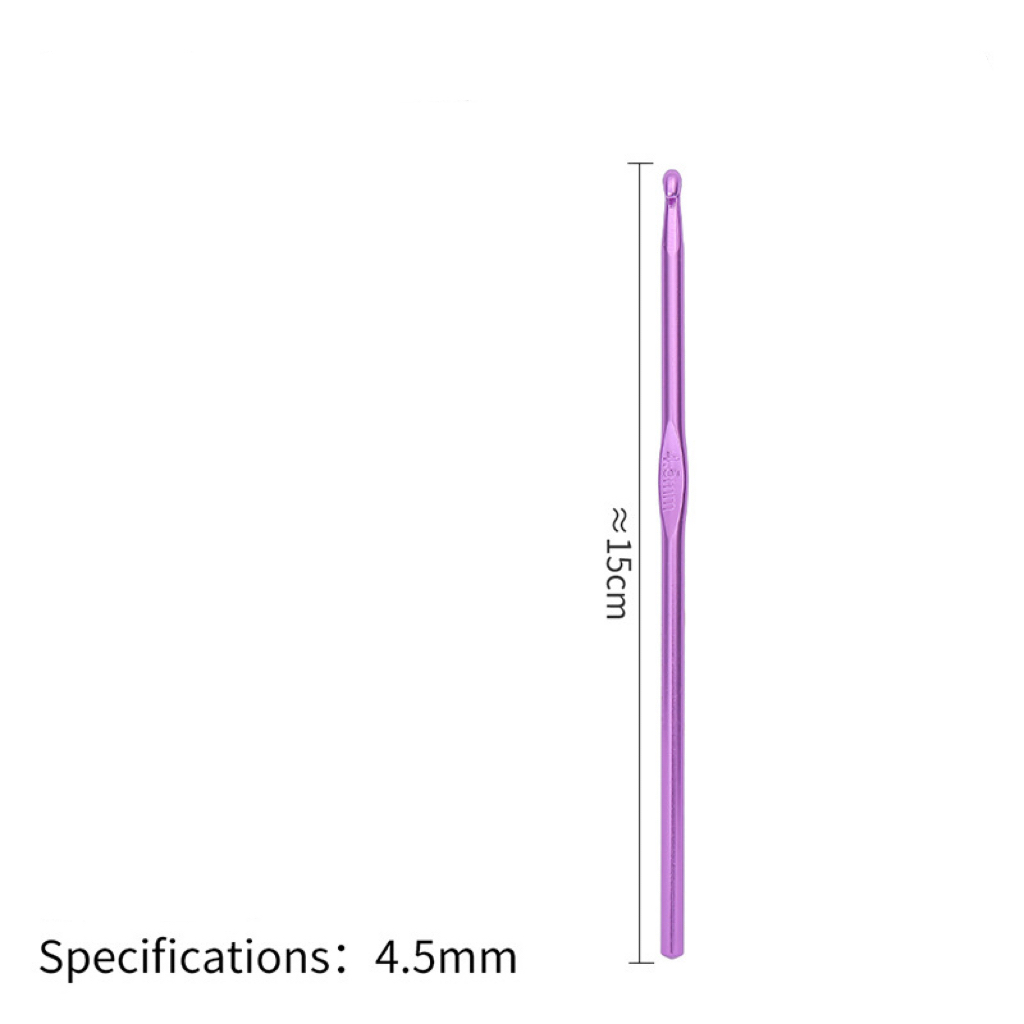 5pcs 2mm-10mm Sewing Needles Aluminium Crochet Hooks Needles Knit Weave Craft Yarn Sewing Tools Crochet Hooks Knitting Needles: light yellow