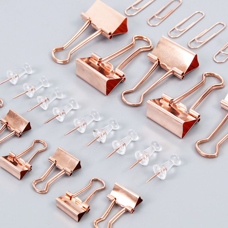 K1AA 72pcs/box Metal Paper Clip Multipurpose Thumbtacks Office Document Data Storage Sorting Long Tail Clips