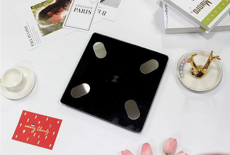 2020Body Fat Scale Smart BMI Scale Battery USB charging Bathroom Wireless Weight Scale Balance bluetooth APP