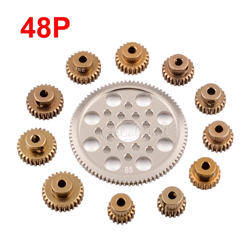 Metallo 48P Spur Gear 92T 85T 80T Pignone 18T 19T 20T 21T 22T 23T 24T 25T 26T Ingranaggi Del Motore Per Sakura R31 G31 SCX10 AX10 Traxxas HPI