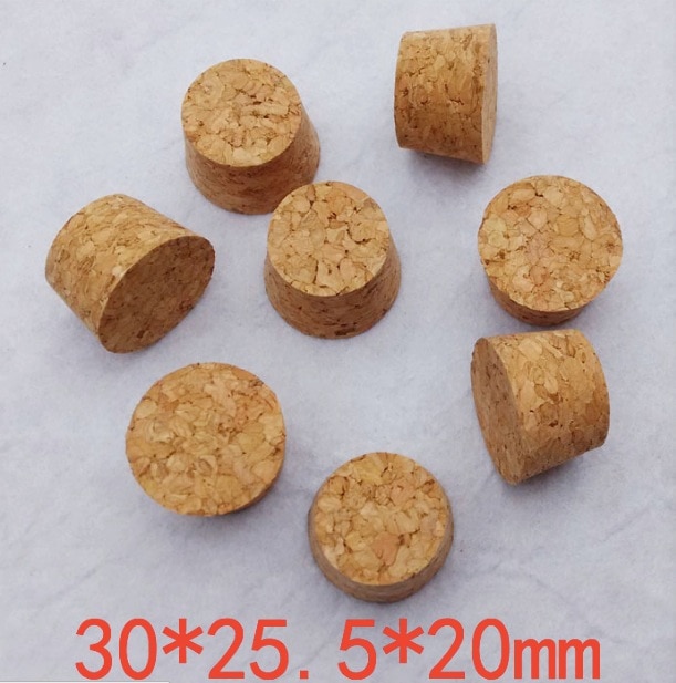 30 x 25 x 20mm toivelasitulppa viinikorkkitulppa koeputken puutulppa
