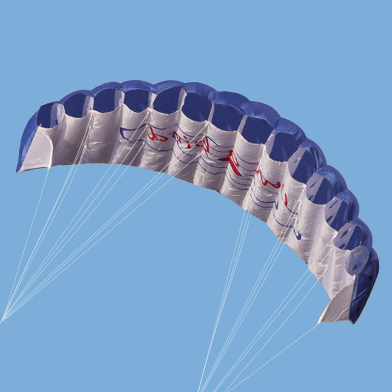 Cometas de doble línea, deportes voladores, playa, diversión al aire libre, doble línea de acrobacias, paracaídas, Arco Iris, deportes, cometa de playa, Kitesurf al aire libre: Blue