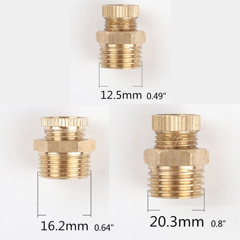 PT1/4" 3/8" 1/2"Brass Male Thread Air Compressor Water Drain Valve Replacement