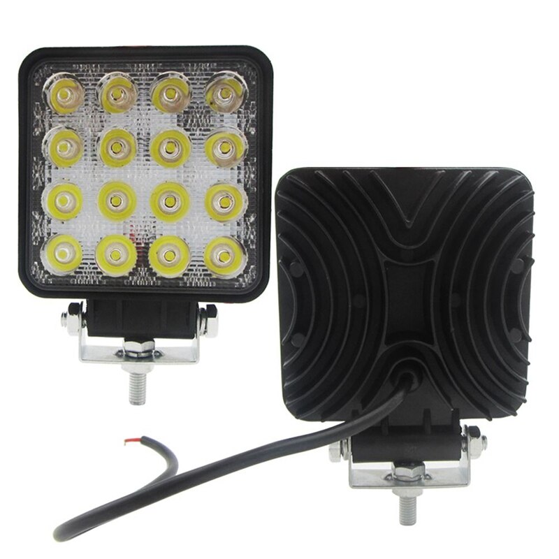 48w 6000k led-pistevalot neliömäiset työvalot lamppu traktorin maastoauto 4wd 12v 24v