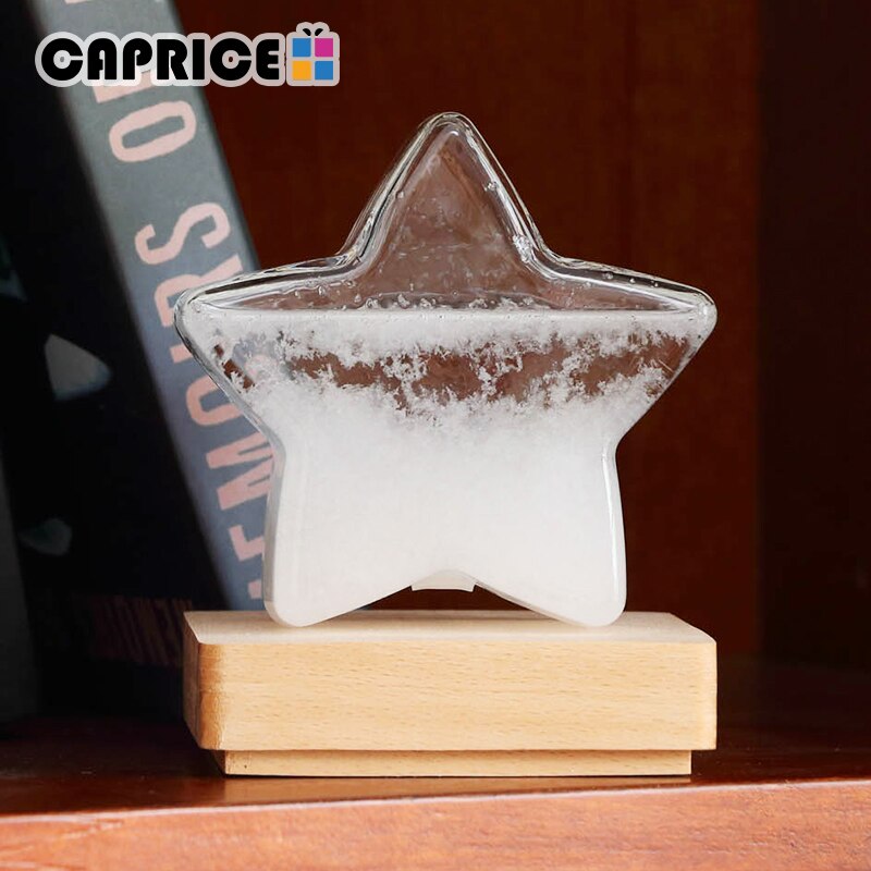 Weather Forecast Storm Glass Crystal Tempo Free Engraving Star Shape Ornaments Home Decor TQYBP-HX