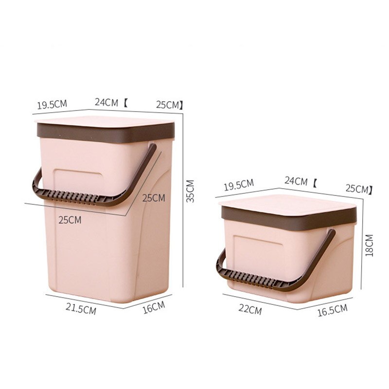 Garbage Box Dust Waste Bin Dual-use Storage Box Door Hanging Wall Mounted Debris Box Trash Bin Dustbin Gathering