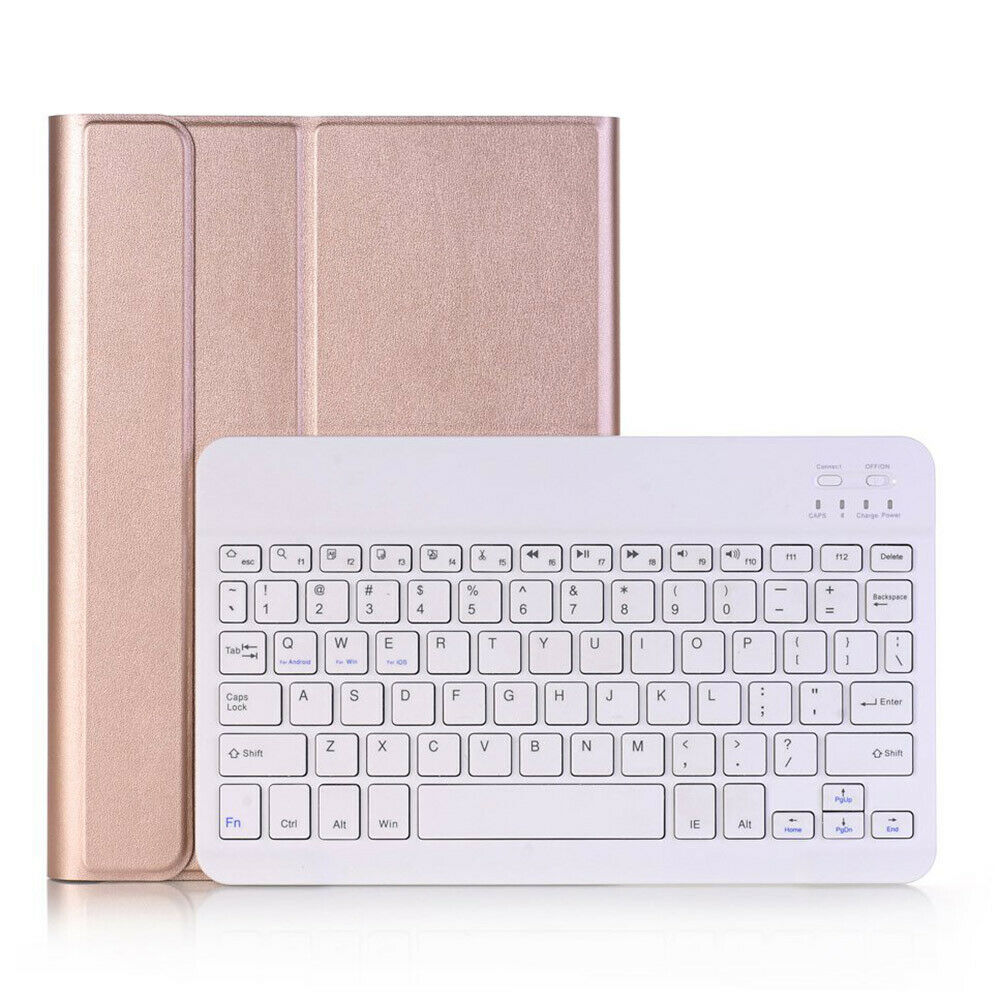 Bluetooth Wireless Keyboard Leather Case Voor Ipad Pro 10.5 Inch A1701 A1709 Tablet Stand Flip Afneembare Toetsenbord Case: Rose Gold